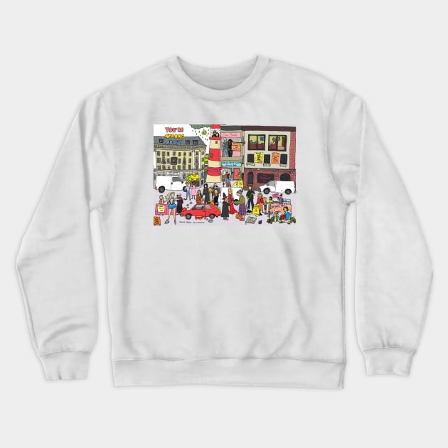 You're Wrong About Cityscape Crewneck Sweatshirt by JennyGreneIllustration